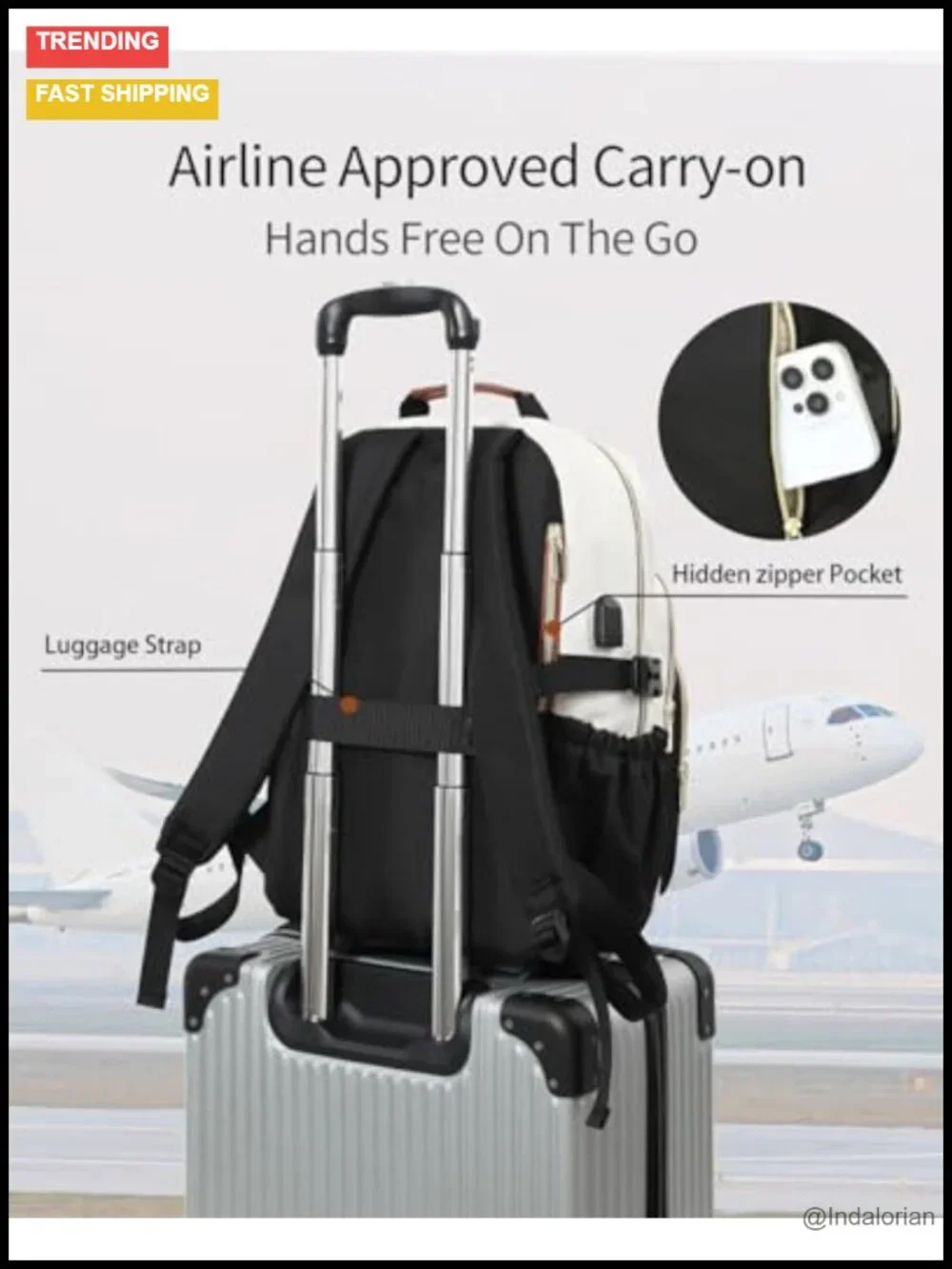 Laptop Backpack Multi Compartment School Bookbag with USB Charging Port